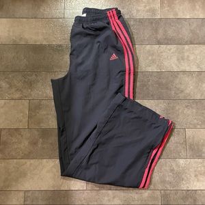 Women’s Adidas sport track pants side zip size large